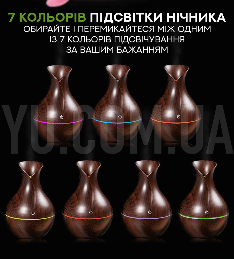 Увлажнитель воздуха-ночник Humidifier Ultrasonic Aroma (Светло-коричневый)